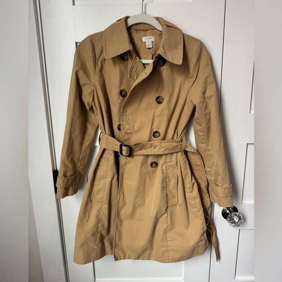 J. Crew Jackets & Blazers - J. Crew Tan Trench Coat size 4 Petite
